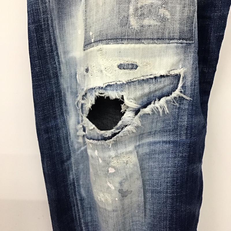 プレミアムムードデニムスーペリア PREMIUM MOOD DENIM SUPERIOR パンツ デニム、ジーンズ デニムパンツ スリムパンツ ストレッチパンツ ジーンズ 36 ダメージ加工 インディゴ / インディゴ /  メンズ USED 古着 中古 10119454