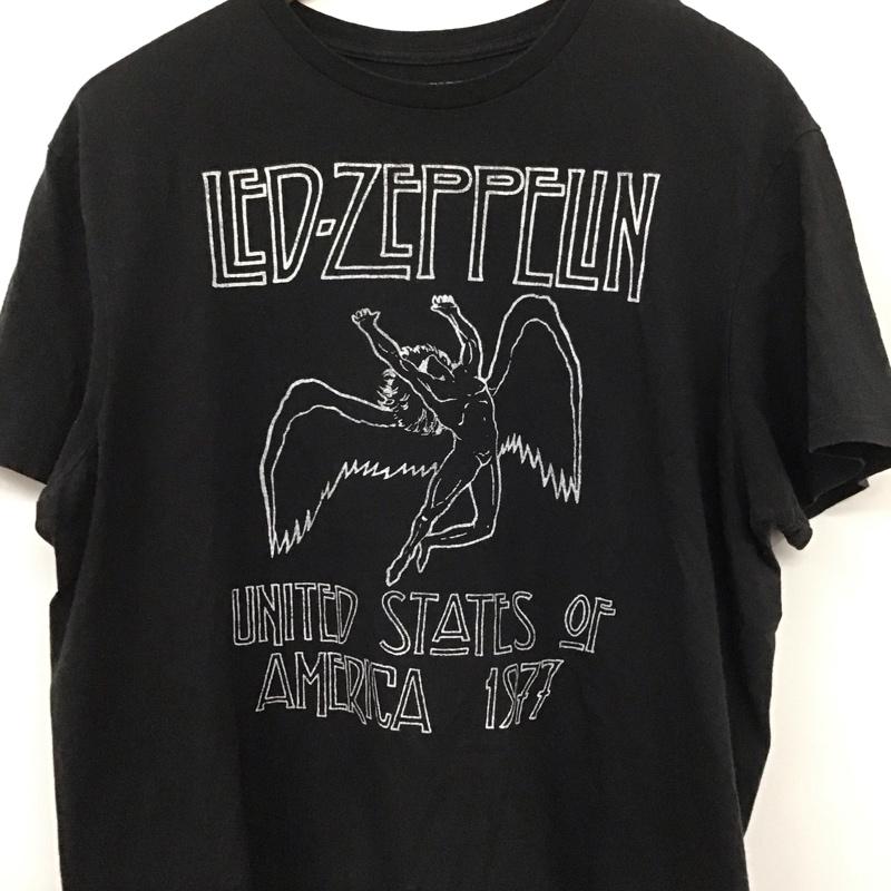 古着 USED Tシャツ 半袖 movie music LED-ZEPPELIN L ロゴ、文字 X プリント 黒 / ブラック /  メンズ USED 古着 中古 10138210