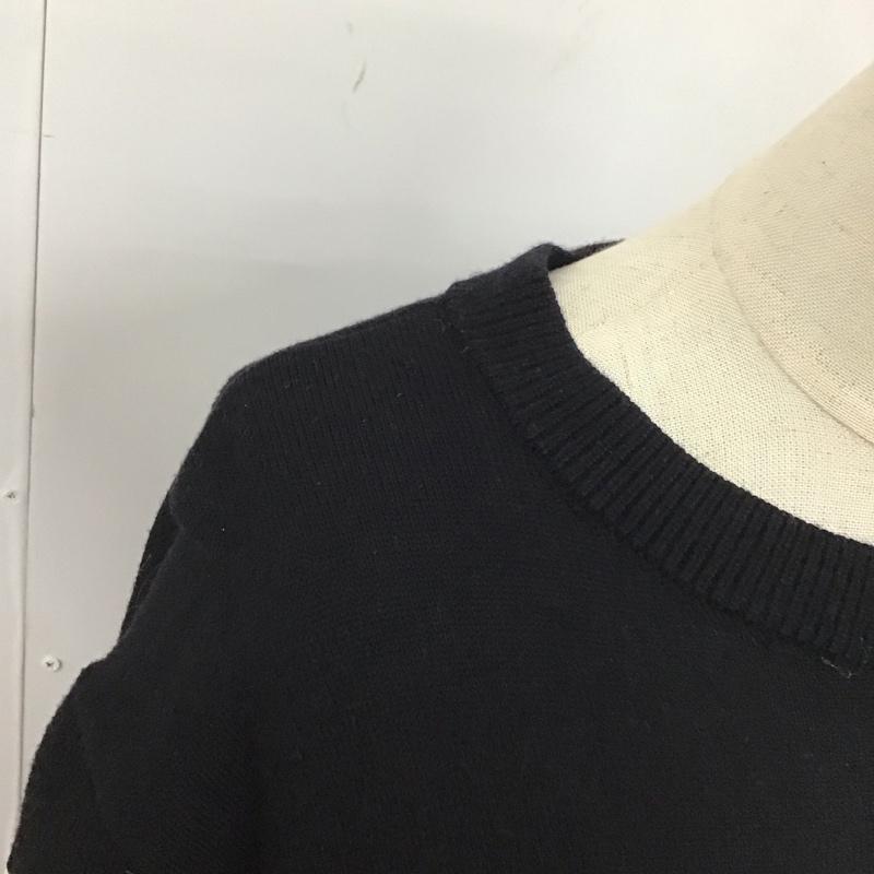 ザラ ZARA ワンピース ロングスカート 5536 165 105 ニットワンピース 長袖 XL ボーダー柄 黒 / ブラック / X 白 / ホワイト /  レディース USED 古着 中古 10122117