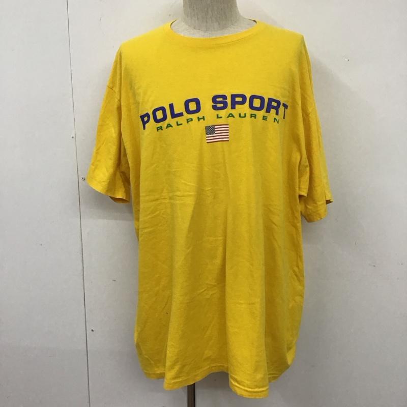 ポロスポーツラルフローレン POLOSPORT Tシャツ 半袖 クルーネック XL ロゴ、文字 黄 / イエロー /  メンズ USED 古着 中古 10110962