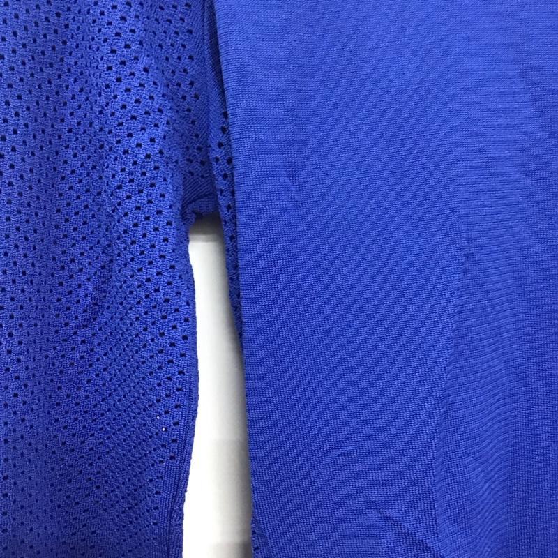 ナイキ NIKE Tシャツ 長袖 AT0783-438 DRI-FIT スポーツウェア メッシュ タグ付き S ワンポイント 青 / ブルー /  レディース USED 古着 中古 10135598