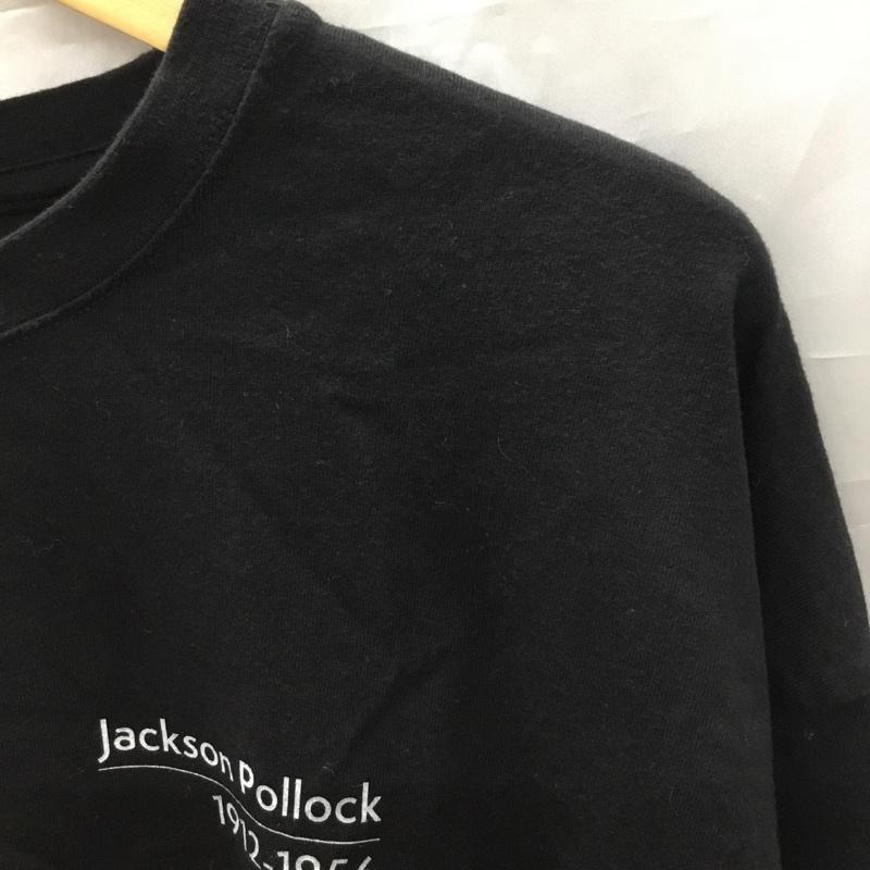 ローリーズファーム LOWRYS FARM Tシャツ 半袖 LF800088TS クルーネック バックプリント jackson pollock M プリント 黒 / ブラック /  メンズ USED 古着 中古 10117780