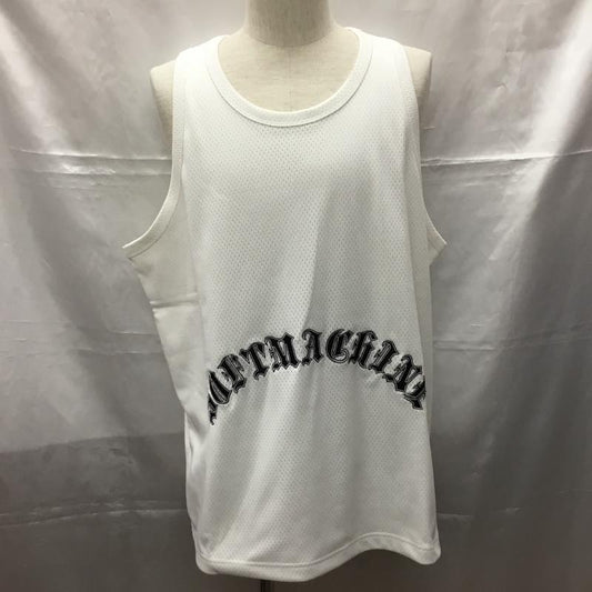ソフトマシーン Softmachine タンクトップ タンクトップ EAST SIDE TANK メッシュタンクトップ XL ロゴ、文字 白 / ホワイト /  メンズ USED 古着 中古 10108822