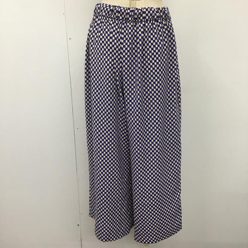 ザラ ZARA ボトムス ボトムス 7901 062 050 イージーパンツ ワイドパンツ M 総柄 青 / ブルー / X 茶 / ブラウン / X アイボリー / アイボリー /  レディース USED 古着 中古 10108569