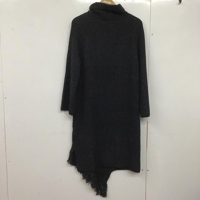 ジーナシス JEANASIS ワンピース ロングスカート 長袖ニットワンピース ロングスカート タートルネック FREE 無地 灰 / グレー /  レディース USED 古着 中古 10143577