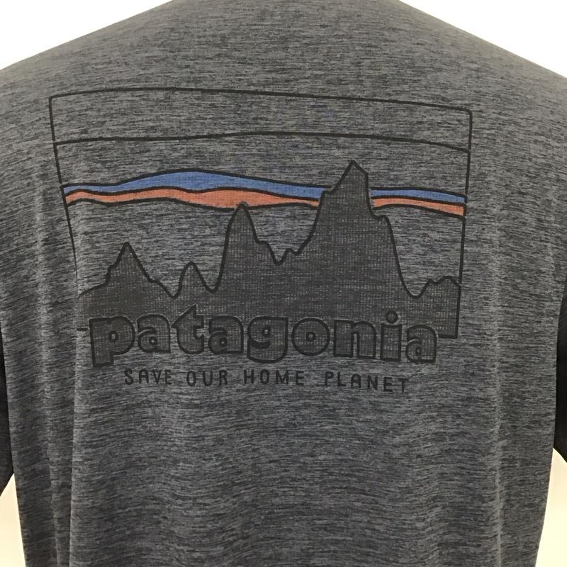 パタゴニア patagonia Tシャツ 半袖 45235sp23 半袖カットソー プリントTシャツ クルーネックカットソー M ロゴ、文字 紺 / ネイビー /  メンズ USED 古着 中古 10112826