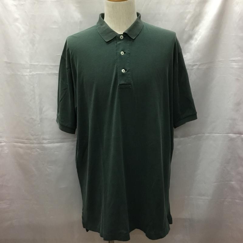 ポロバイラルフローレン Polo by RALPH LAUREN ポロシャツ 半袖 半袖ポロシャツ カラーシャツ 半袖カットソー XL ロゴ、文字 緑 / グリーン /  メンズ USED 古着 中古 10108547