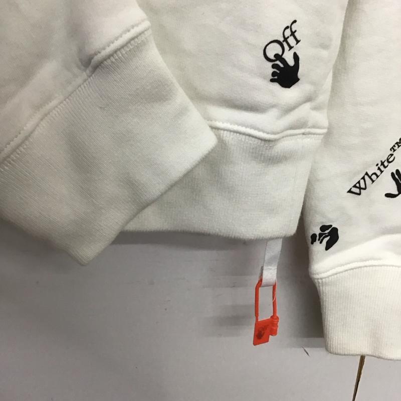 オフホワイト Off-White トレーナー 長袖 L プリント X ロゴ、文字 白 / ホワイト /  メンズ USED 古着 中古 10142154