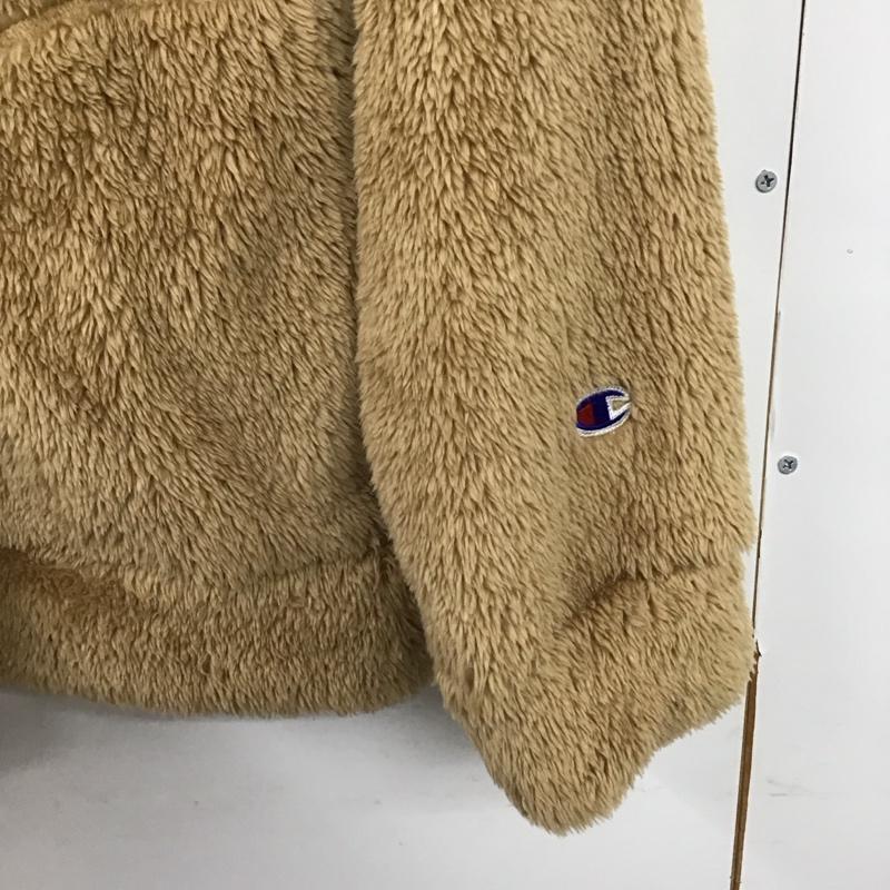 チャンピオン Campion パーカー 長袖 CW-L604 ジップフードフリースジャケット L 無地 ベージュ / ベージュ /  レディース USED 古着 中古 10137417