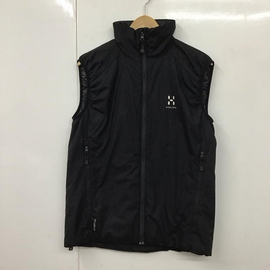 ホグロフス HAGLOFS ベスト ベスト ジップアップベスト ダウンベスト ノースリーブ M ロゴ、文字 黒 / ブラック /  メンズ USED 古着 中古 10130676