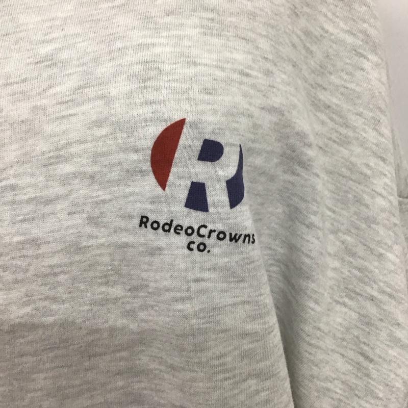 ロデオクラウンズワイドボウル RODEO CROWNS WIDE BOWL トレーナー 長袖 420gsq90-004m ロングロゴポケットスウェット FREE ロゴ、文字 灰 / グレー /  レディース USED 古着 中古 10123913