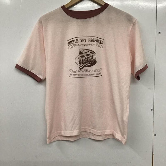 エヘカソポ ehka sopo Tシャツ 半袖 FREE プリント 桃 / ピンク /  レディース USED 古着 中古 10133833