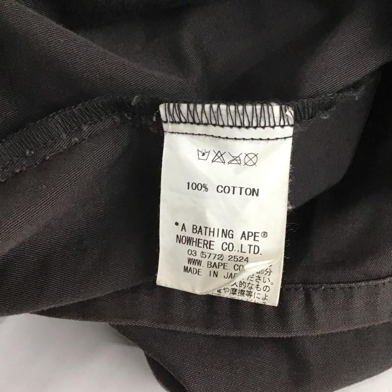 アベイシングエイプ A BATHING APE ジャケット、上着 ジャケット、ブレザー 長袖シャツ カラーシャツ ポケットシャツ 長袖カットソー XL プリント 黒 / ブラック /  メンズ USED 古着 中古 10118075