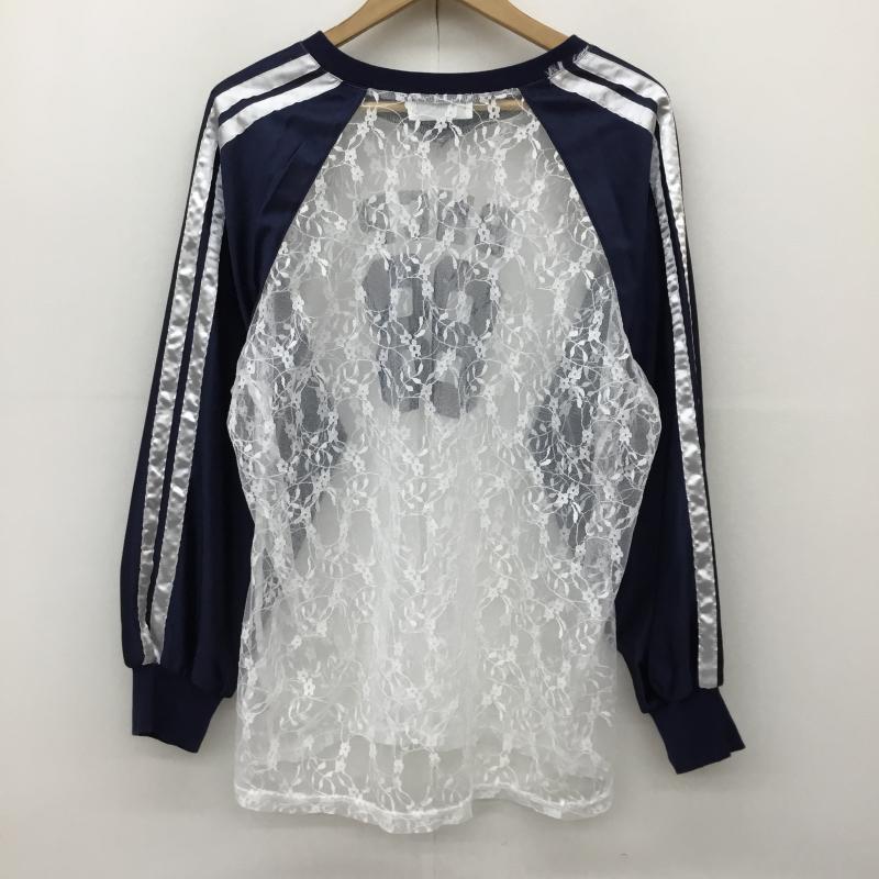 チャオパニック CIAOPANIC カットソー 長袖 CPZ1041206A0001 ONE SIZE レース柄 青 / ブルー / X 白 / ホワイト /  レディース USED 古着 中古 10142208