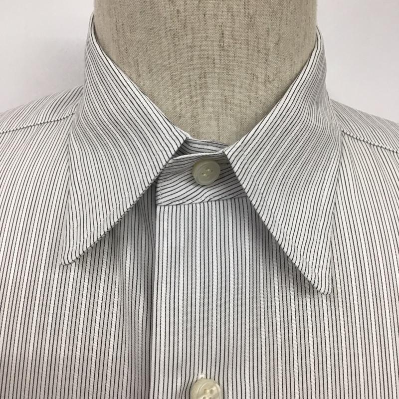 ファセッタズム FACETASM シャツ、ブラウス 長袖 RB-SH-M08 コットン ストライプ 刺繍 4 ロゴ、文字 白 / ホワイト / X 黒 / ブラック /  メンズ USED 古着 中古 10111573