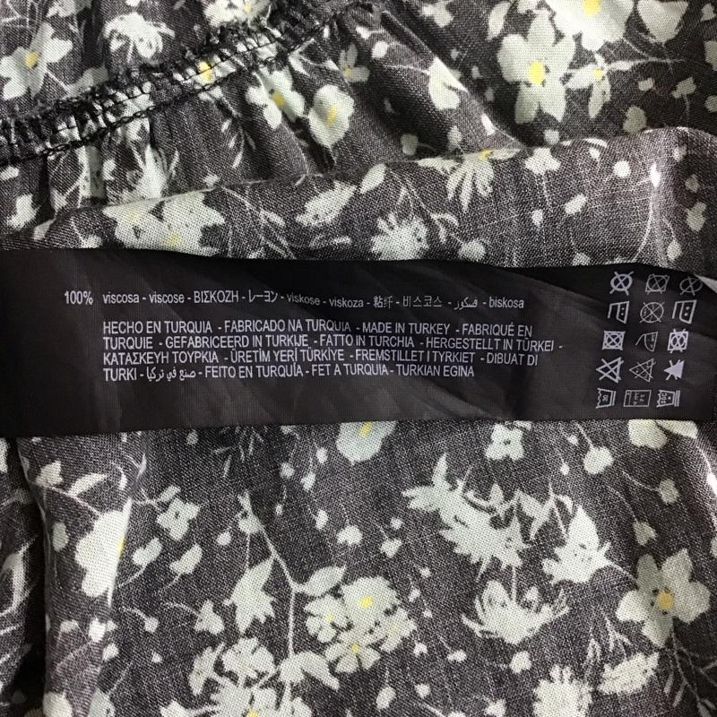 ザラ ZARA ワンピース ロングスカート 4479 243 800 ノーカラー 長袖 ティアード XS 花柄 黒 / ブラック /  レディース USED 古着 中古 10114465