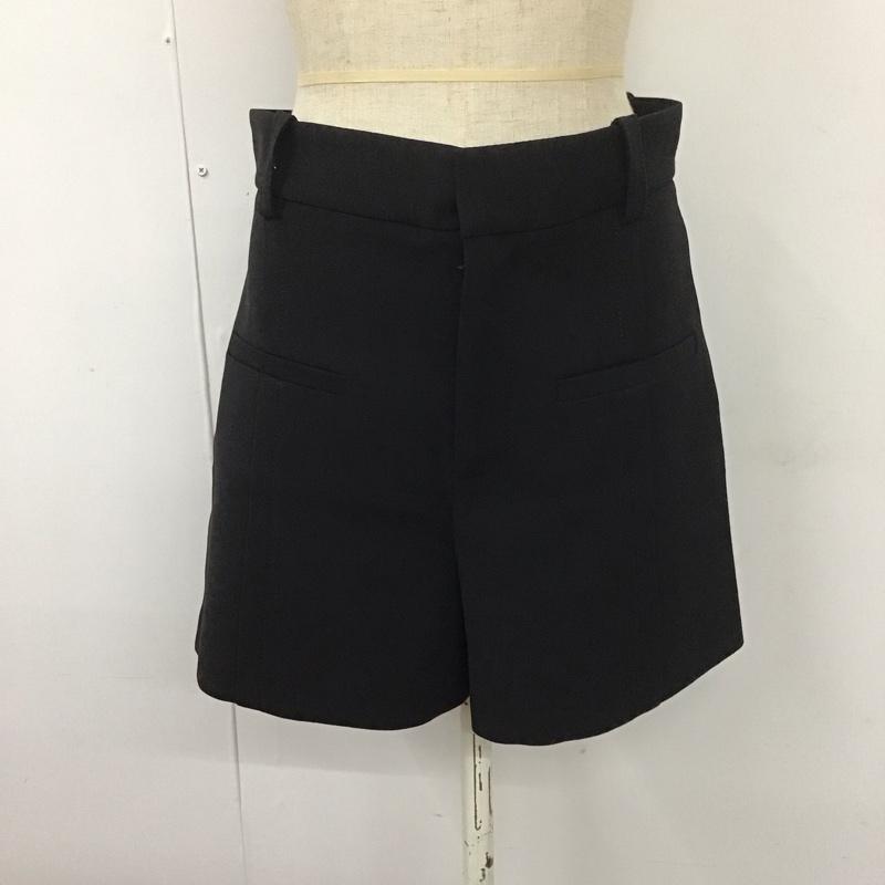 ザラ ZARA パンツ ショートパンツ 2417 324 800 ハイライズ ハイウエスト S 無地 黒 / ブラック /  レディース USED 古着 中古 10113491