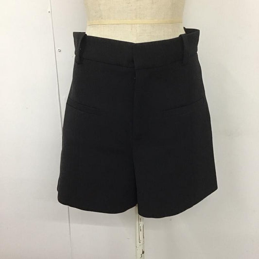 ザラ ZARA パンツ ショートパンツ 2417 324 800 ハイライズ ハイウエスト S 無地 黒 / ブラック /  レディース USED 古着 中古 10113491