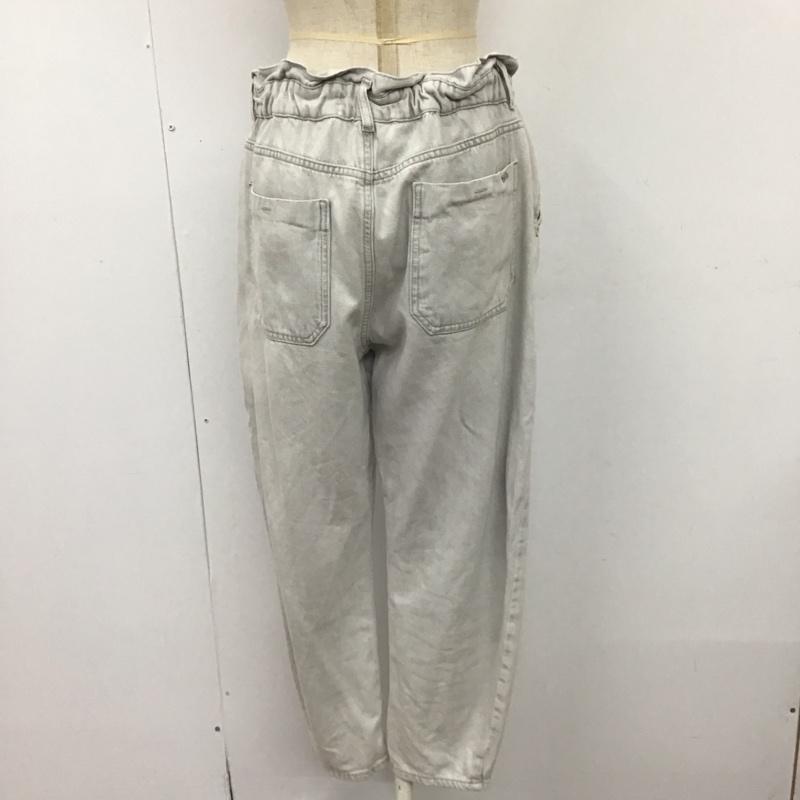 ザラ ZARA パンツ デニム、ジーンズ デニムパンツ ストレートパンツ ワイドパンツ カジュアルパンツ 38 無地 灰 / グレー /  レディース USED 古着 中古 10115193