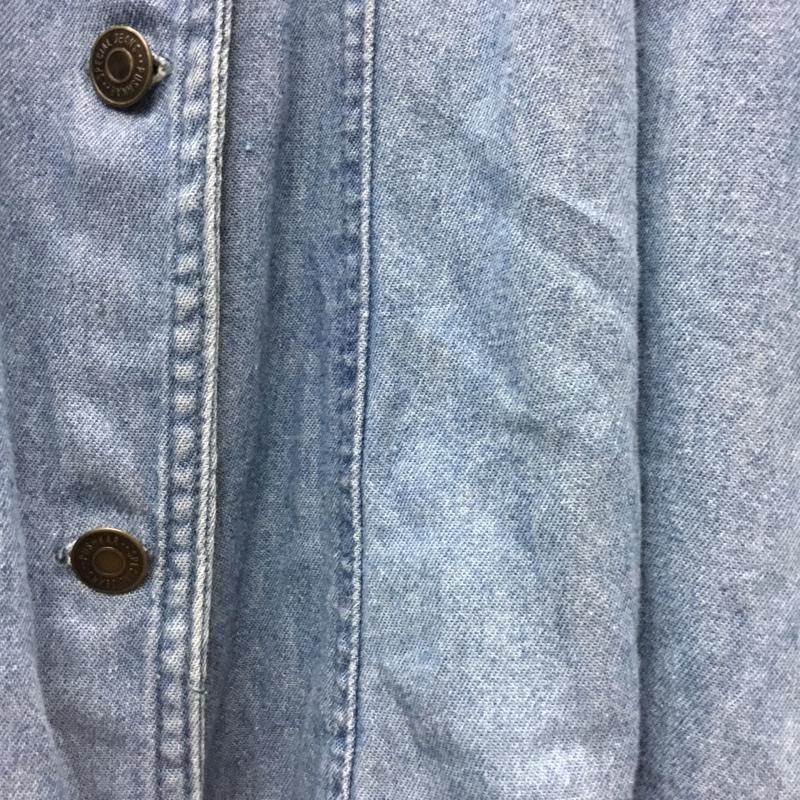 古着 USED ワンピース ひざ丈スカート ノースリーブワンピース ロングワンピース フレアワンピース デニムワンピース ロゴ、文字 インディゴ / インディゴ /  レディース USED 古着 中古 10113395