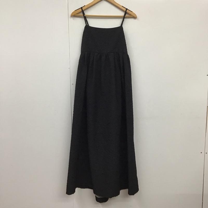 フリークスストア FREAK S STORE ワンピース ロングスカート フクレジャガードBOキャミOP FREE 無地 黒 / ブラック /  レディース USED 古着 中古 10131481