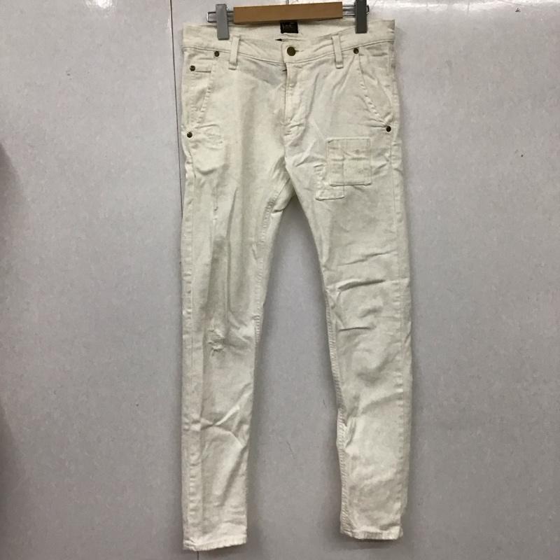 リーライダース LEERIDERS パンツ デニム、ジーンズ デニムパンツ スリムパンツ ストレッチパンツ ジーンズ akm S 無地 白 / ホワイト /  メンズ USED 古着 中古 10117838