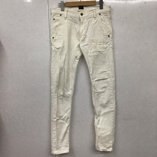 リーライダース LEERIDERS パンツ デニム、ジーンズ デニムパンツ スリムパンツ ストレッチパンツ ジーンズ akm S 無地 白 / ホワイト /  メンズ USED 古着 中古 10117838