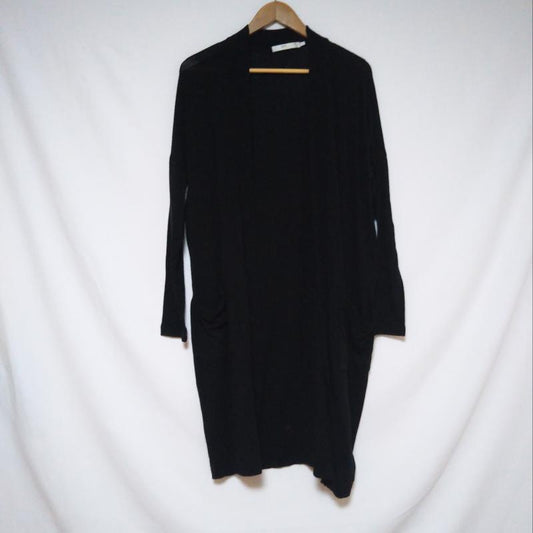 アズールバイマウジー AZUL BY MOUSSY カーディガン 長袖 ロングカーディガン S 無地 黒 / ブラック /  レディース USED 古着 中古 10013118