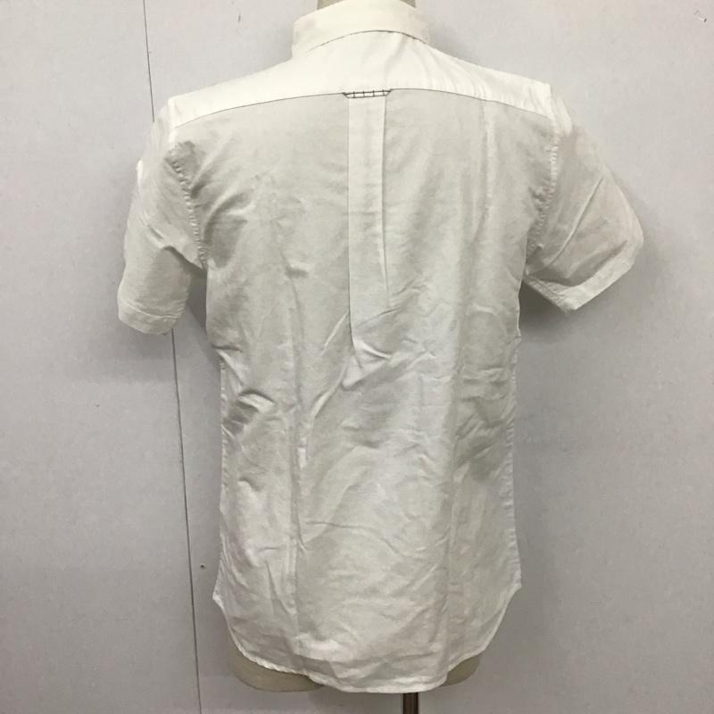 ビームス ハート BEAMS HEART シャツ、ブラウス 半袖 M 無地 X チェック X ストライプ 白 / ホワイト / X 水色 / ライトブルー /  メンズ USED 古着 中古 10111214