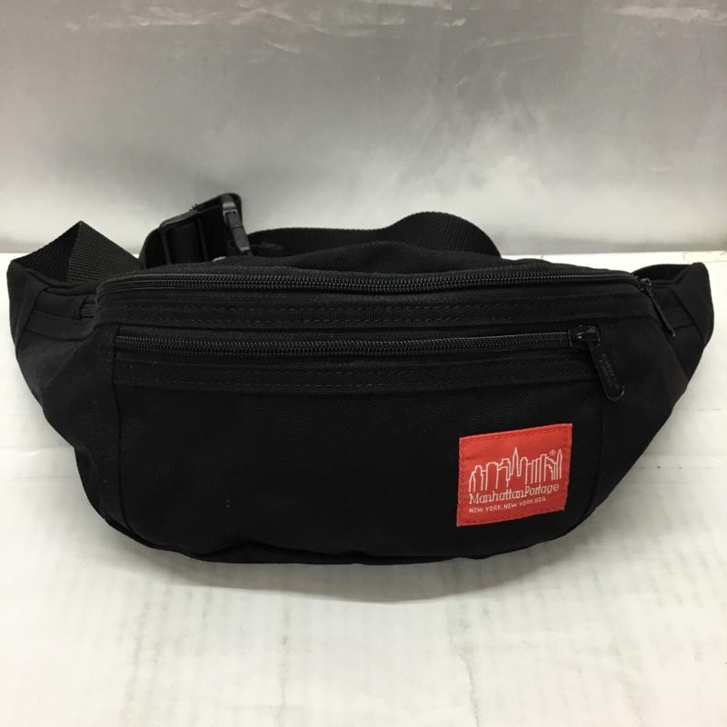 マンハッタンポーテージ Manhattan Portage ウエストバッグ ウエストバッグ ボディバッグ ロゴ、文字 黒 / ブラック /  メンズ USED 古着 中古 10112549