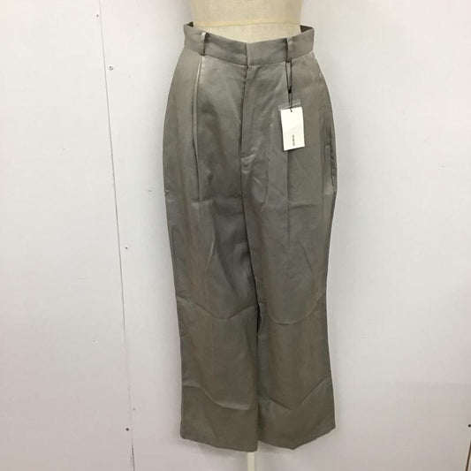 ノミネ Nomine パンツ スラックス スラックスパンツ ワイドパンツ カジュアルパンツ センタータックパンツ S 無地 灰 / グレー /  レディース USED 古着 中古 10121671