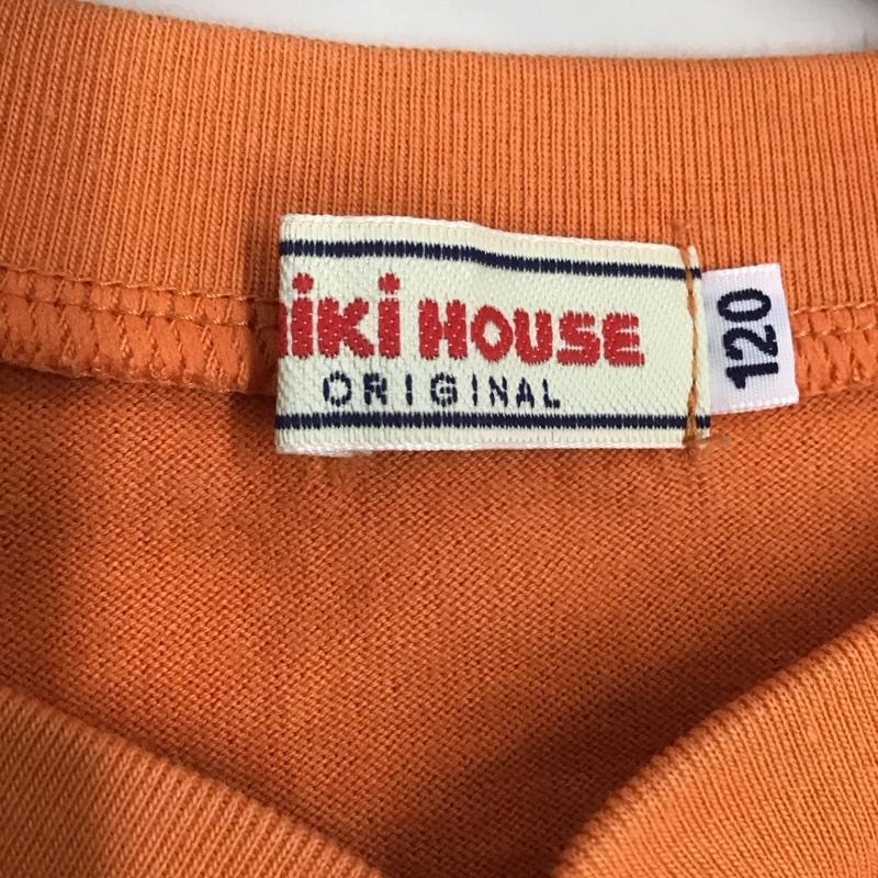 ミキハウス MIKIHOUSE Tシャツ 長袖 120cm 無地 橙 / オレンジ /  ガールズ USED 古着 中古 10116786