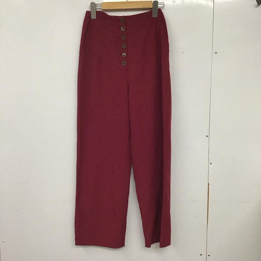 バッカ BACCA パンツ スラックス スラックス ワイドパンツ カジュアルパンツ 34インチ 無地 赤 / レッド /  レディース USED 古着 中古 10136414