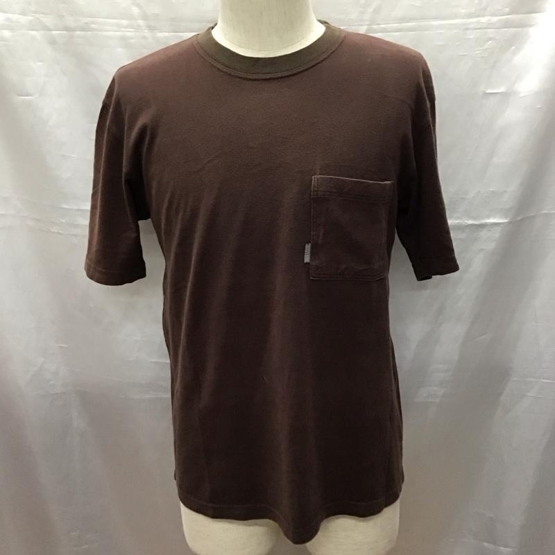 ポールスミス Paul Smith Tシャツ 半袖 クルーネック 胸ポケット M ロゴ、文字 茶 / ブラウン /  メンズ USED 古着 中古 10117025