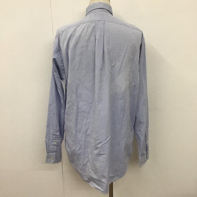ラルフローレン RALPHLAUREN シャツ、ブラウス 長袖 長袖シャツ ボタンダウンシャツ カラーシャツ カジュアルシャツ L ロゴ、文字 水色 / ライトブルー /  メンズ USED 古着 中古 10106709