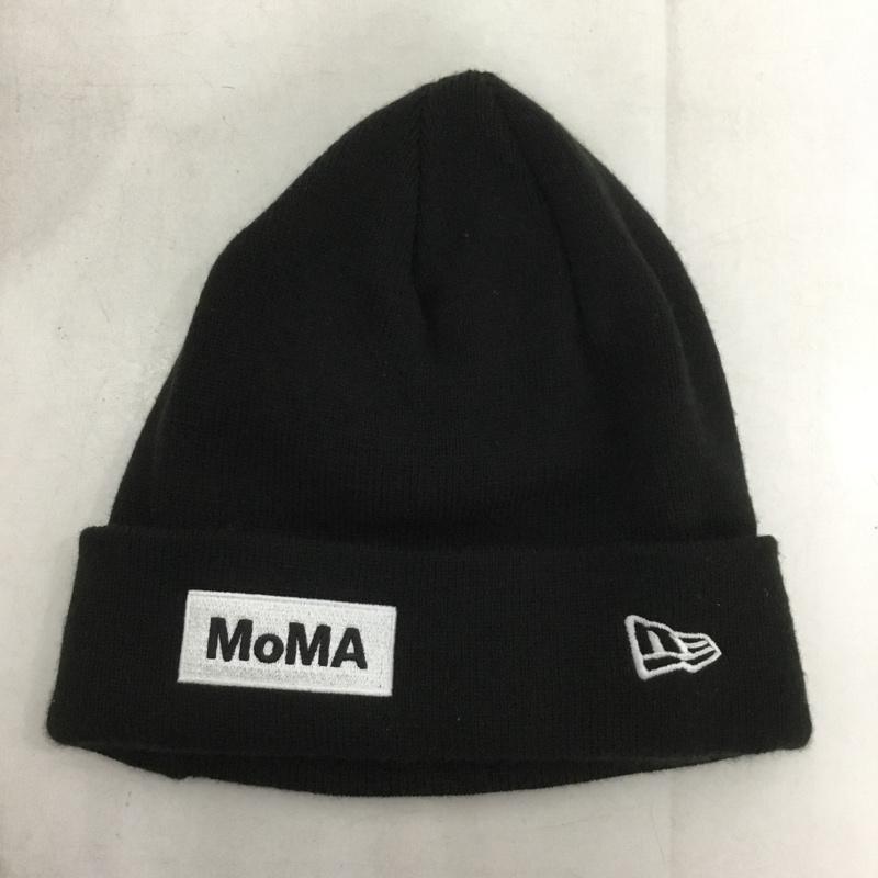 ニューエラ NEW ERA 帽子 ニット帽 MoMA BEANIE ロゴ、文字 黒 / ブラック /  メンズ USED 古着 中古 10149471