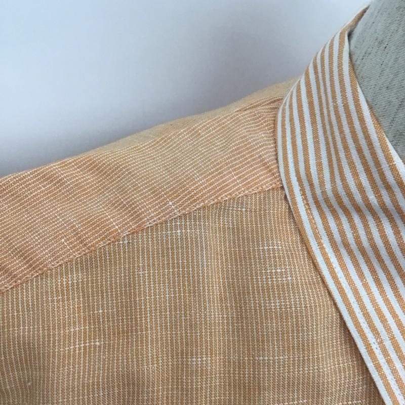 エディーバウアー Eddie Bauer シャツ、ブラウス 半袖 S ストライプ 白 / ホワイト / X 橙 / オレンジ /  メンズ USED 古着 中古 10111206