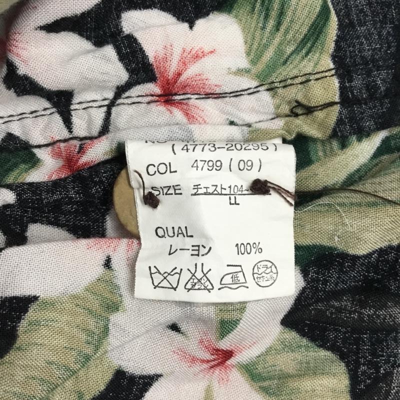 古着 USED シャツ、ブラウス 半袖 Hawaiian ALOHA TROPICAL アロハシャツ 4773-20285 LL 花柄 黒 / ブラック /  メンズ USED 古着 中古 10109638