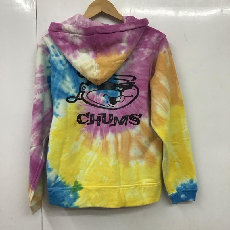 チャムス CHUMS パーカー 長袖 ジップパーカー タイダイ柄 L 総柄 マルチカラー / マルチカラー /  レディース USED 古着 中古 10131113
