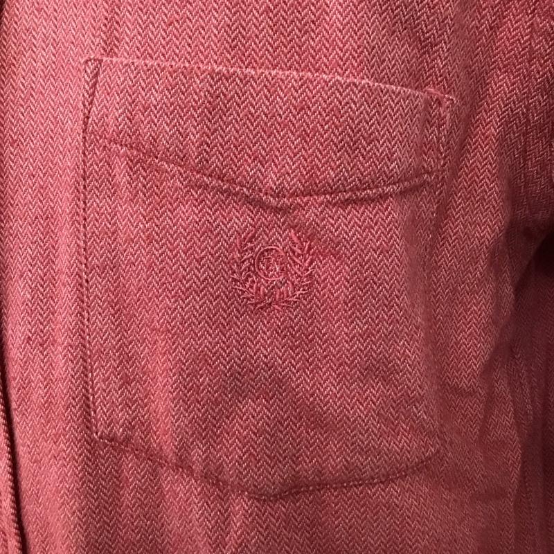 チャップスラルフローレン CHAPSRALPHLAUREN シャツ、ブラウス 長袖 1535-3836 ヘリンボーン 胸ポケット M ワンポイント 桃 / ピンク /  メンズ USED 古着 中古 10123297