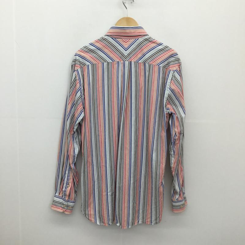 トミーヒルフィガー TOMMY HILFIGER シャツ、ブラウス 長袖 TOMMY HILFIGER 長袖シャツ M ストライプ 白 / ホワイト / X 青 / ブルー / X 赤 / レッド / X 橙 / オレンジ / X 薄緑 / ライトグリーン /  メンズ USED 古着 中古 10129217