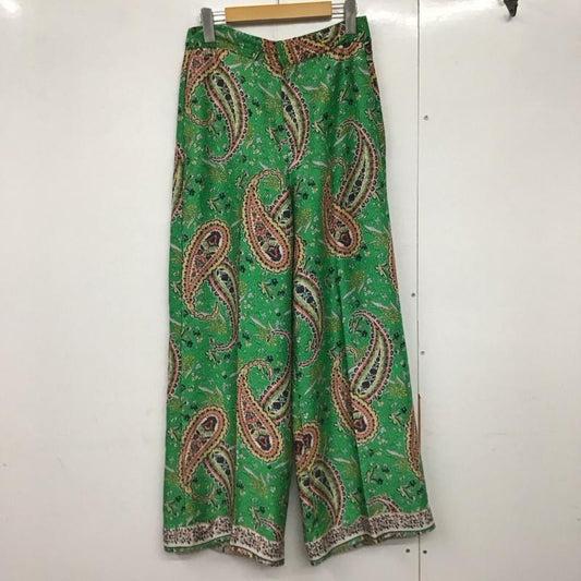 ザラ ZARA パンツ スラックス S 総柄 緑 / グリーン /  レディース USED 古着 中古 10140646