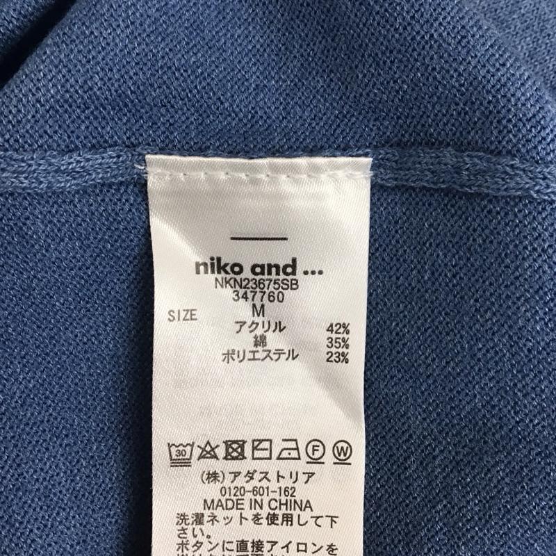 ニコアンド niko and... ポロシャツ 半袖 NKN23675SB ポロ襟ニット M 無地 青 / ブルー / X 紺 / ネイビー /  レディース USED 古着 中古 10112138