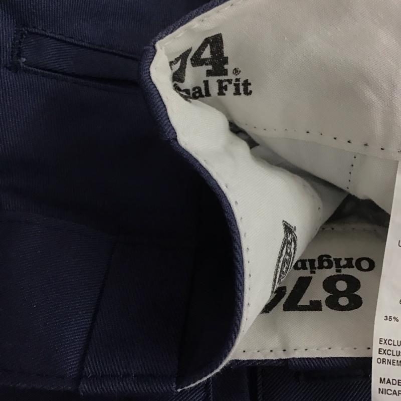 ディッキーズ Dickies パンツ ワークパンツ、ペインターパンツ ワークパンツ ワイドパンツ カジュアルパンツ チノパン 31インチ 無地 紺 / ネイビー /  メンズ USED 古着 中古 10143517