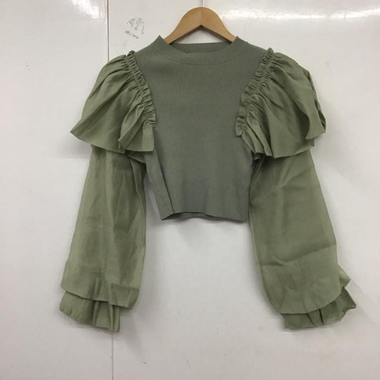 ザラ ZARA カットソー 長袖 S 無地 薄緑 / ライトグリーン /  レディース USED 古着 中古 10124797
