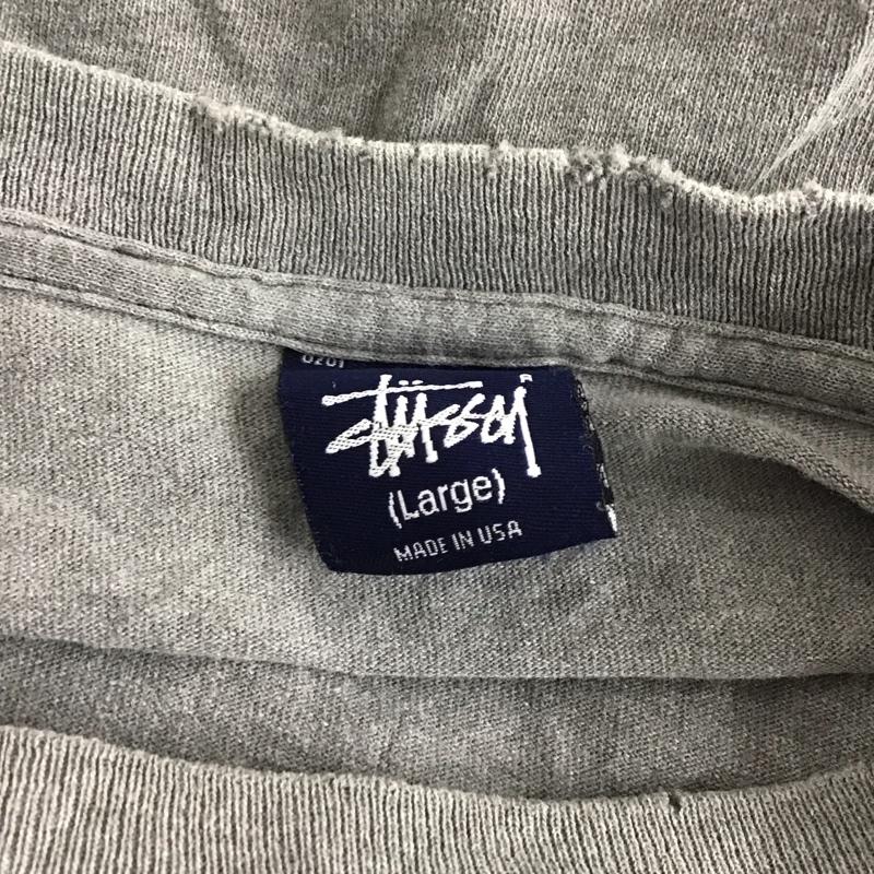 ステューシー STUSSY カットソー 長袖 長袖 L プリント 灰 / グレー /  メンズ USED 古着 中古 10124495