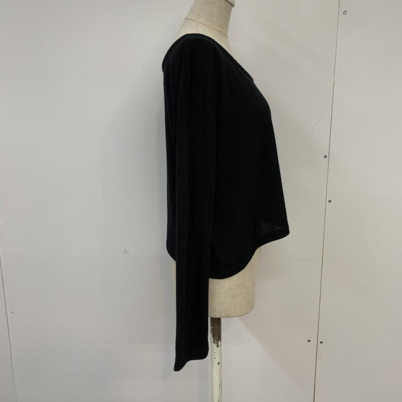リエンダ rienda カットソー 長袖 FREE 無地 黒 / ブラック /  レディース USED 古着 中古 10041038
