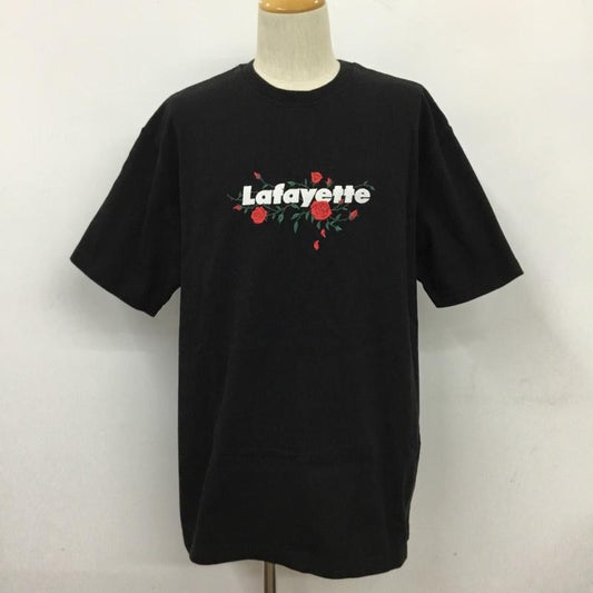 ラファイエット Lafayette Tシャツ 半袖 半袖カットソー プリントTシャツ クルーネックカットソー XL ロゴ、文字 黒 / ブラック /  メンズ USED 古着 中古 10110014