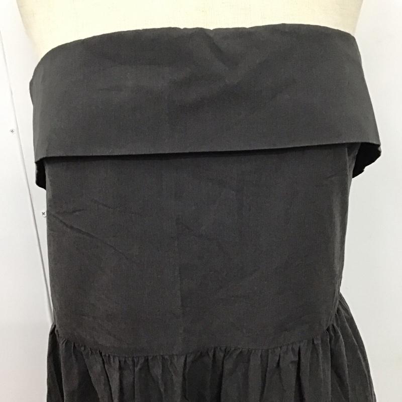 ザラ ZARA ワンピース ロングスカート M 無地 チャコールグレー / チャコールグレー /  レディース USED 古着 中古 10124899