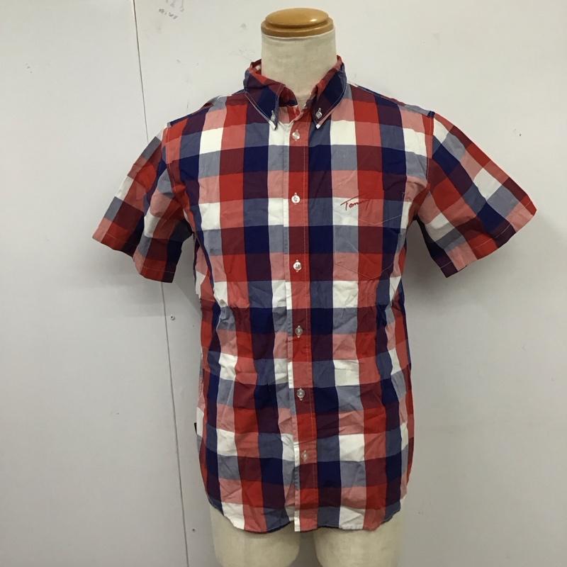 トミー TOMMY シャツ、ブラウス 半袖 半袖シャツ カラーシャツ 半袖カットソー チェックシャツ M チェック マルチカラー / マルチカラー /  メンズ USED 古着 中古 10123976